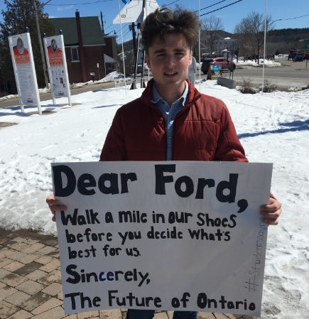 Students Take to the Streets of Barry’s Bay