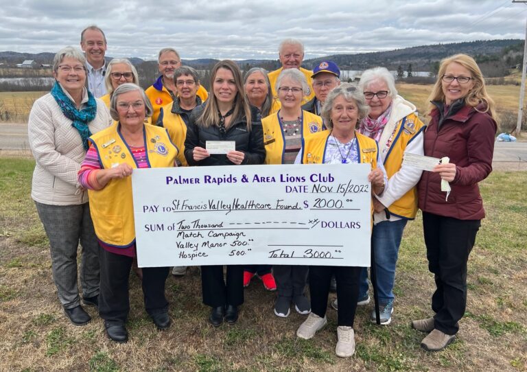 Palmer Rapids Lions Club supports health care