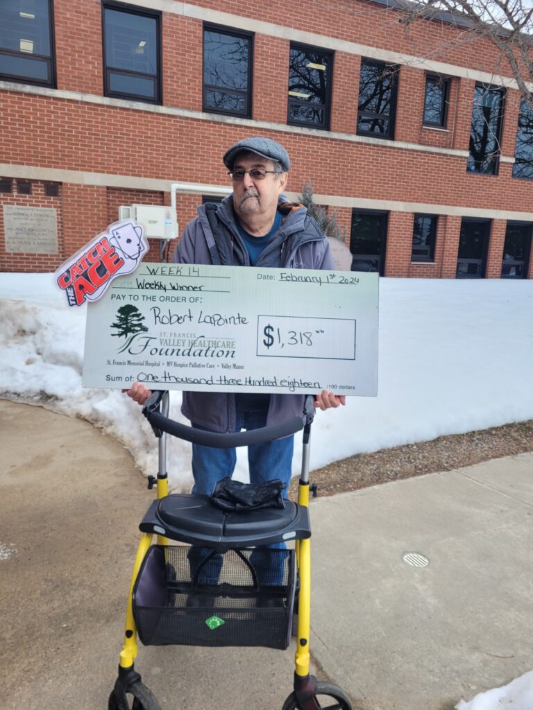 Catch The Ace Winner for week 14 is Robert Lapointe from Killaloe 