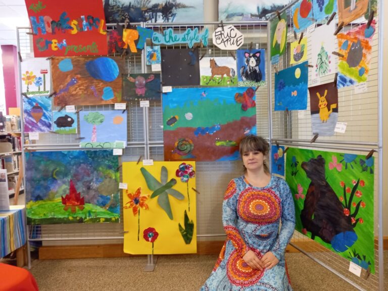 In the Style of Eric Carle art show by area homeschoolers opens at Maynooth Library 